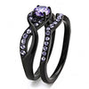 WildKlass Stainless Steel Ring IP Women AAA Grade CZ Amethyst-WildKlass Jewelry