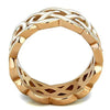 WildKlass Stainless Steel Ring IP Rose Gold Women Epoxy White-WildKlass Jewelry
