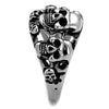 WildKlass Stainless Steel Ring High Polished Men Epoxy Jet-WildKlass Jewelry