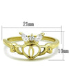 WildKlass Stainless Steel Ring IP Gold Women AAA Grade CZ Clear-WildKlass Jewelry