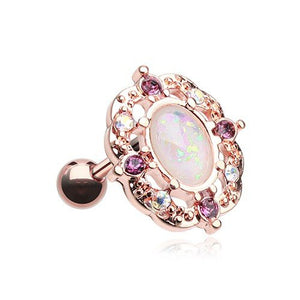 Grand Florid Opal Cartilage Tragus Earring 316L Surgical Steel-WildKlass Jewelry