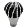 WildKlass Stainless Steel Ring High Polished (no Plating) Women Top Grade Crystal Clear-WildKlass Jewelry