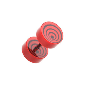 Swirl Circles Solid Acrylic Fake WildKlass Plug-WildKlass Jewelry