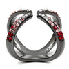 WildKlass Stainless Steel Ring IP Light Black (IP Gun) Women Top Grade Crystal Multi Color-WildKlass Jewelry