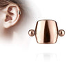 WildKlass Plain Shield Helix, Ear Cartilage Cuff Barbell 316L Surgical Steel-WildKlass Jewelry