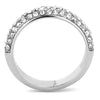 WildKlass Stainless Steel Ring High Polished Women Top Grade Crystal Clear-WildKlass Jewelry