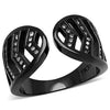 WildKlass Stainless Steel Ring IP Women Top Grade Crystal Clear-WildKlass Jewelry