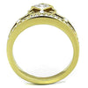 WildKlass WildKlass Stainless Steel Ring IP Gold Women AAA Grade CZ Clear-WildKlass Jewelry