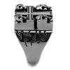 WildKlass Stainless Steel Ring High Polished Men Epoxy Jet-WildKlass Jewelry