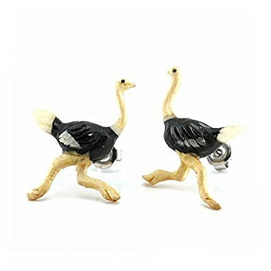 WildKlass Ostrich Makerpin Earring Studs-WildKlass Jewelry