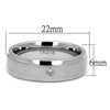 WildKlass Stainless Steel Ring High Polished Men AAA Grade CZ Clear-WildKlass Jewelry