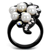 WildKlass Stainless Steel Ring IP Black Women Synthetic Light Rose-WildKlass Jewelry