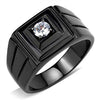 WildKlass Stainless Steel Ring IP Men AAA Grade CZ Clear-WildKlass Jewelry