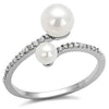 WildKlass Brass Ring Rhodium Women Synthetic White-WildKlass Jewelry