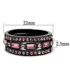 WildKlass Stainless Steel Ring IP Light Black (IP Gun) Women Top Grade Crystal Multi Color-WildKlass Jewelry