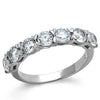 WildKlass Stainless Steel Ring High Polished Women AAA Grade CZ Clear-WildKlass Jewelry