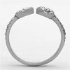 WildKlass Stainless Promise Steel Ring High Polished (no Plating) Women Top Grade Crystal Clear-WildKlass Jewelry