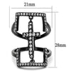 WildKlass Stainless Steel Ring IP Light Black (IP Gun) Women AAA Grade CZ Clear-WildKlass Jewelry