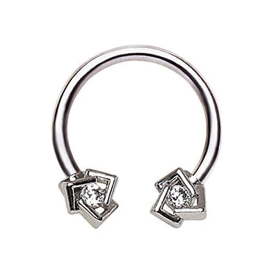 316L Stainless Steel Ornate Jeweled WildKlass Horseshoe-WildKlass Jewelry