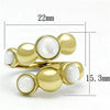 WildKlass Stainless Steel Ring IP Gold Women Semi-Precious Aurora Borealis (Rainbow Effect)-WildKlass Jewelry