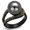 WildKlass Stainless Steel Ring IP Women Synthetic Gray-WildKlass Jewelry