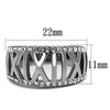 WildKlass Stainless Steel Ring High Polished Women Top Grade Crystal Clear-WildKlass Jewelry
