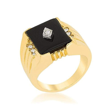 WildKlass Black Onyx Men's Ring-WildKlass Jewelry