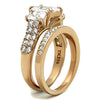 WildKlass Stainless Steel Ring IP Rose Gold Elegant Women AAA Grade CZ Clear-WildKlass Jewelry
