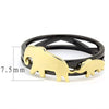 WildKlass Stainless Steel Ring IP Gold+ IP Black Women-WildKlass Jewelry