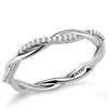 WildKlass Stainless Steel Ring High Polished Women AAA Grade CZ Clear-WildKlass Jewelry