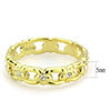 WildKlass Stainless Steel Ring IP Gold Women Top Grade Crystal Clear-WildKlass Jewelry