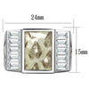 WildKlass Stainless Steel Ring No Plating Men AAA Grade CZ Clear-WildKlass Jewelry