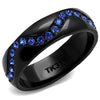 WildKlass Stainless Steel Ring IP Women Top Grade Crystal Sapphire-WildKlass Jewelry