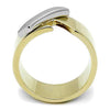WildKlass Stainless Steel Ring Two-Tone IP Gold Women-WildKlass Jewelry