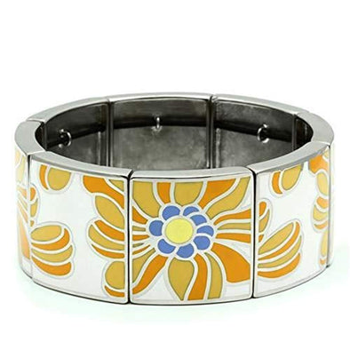 WildKlass Stainless Steel Flower Bracelet High Polished (no Plating) Women-WildKlass Jewelry