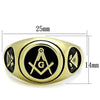 WildKlass Stainless Steel Ring IP Gold Men-WildKlass Jewelry