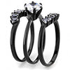 WildKlass Stainless Steel Ring IP Women AAA Grade CZ Clear-WildKlass Jewelry