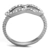 WildKlass Stainless Steel Ring High Polished (no Plating) Women Top Grade Crystal Clear-WildKlass Jewelry