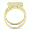 WildKlass Stainless Steel Ring IP Gold Women AAA Grade CZ Clear-WildKlass Jewelry