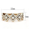 WildKlass Stainless Steel Ring IP Rose Gold Women Top Grade Crystal Clear-WildKlass Jewelry