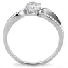 WildKlass Stainless Steel Ring High Polished Women AAA Grade CZ Clear-WildKlass Jewelry