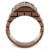 WildKlass Stainless Steel Ring IP Coffee Light Men Leather Multi Color-WildKlass Jewelry