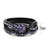 WildKlass Stainless Steel Ring IP Women AAA Grade CZ Amethyst-WildKlass Jewelry