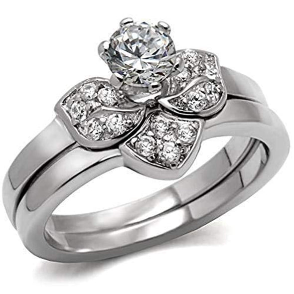 WildKlass 925 Sterling Silver Ring Rhodium Women AAA Grade CZ Clear-WildKlass Jewelry