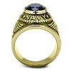 WildKlass Stainless Steel Navy Ring IP Gold Men Synthetic Montana-WildKlass Jewelry