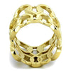 WildKlass Stainless Steel Ring IP Gold Women-WildKlass Jewelry