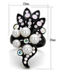 WildKlass Stainless Steel Ring IP Black Women Synthetic Light Rose-WildKlass Jewelry