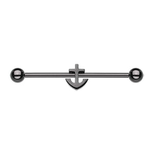 Colorline Dainty Anchor WildKlass Industrial Barbell-WildKlass Jewelry