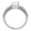 WildKlass Stainless Steel Ring No Plating Women AAA Grade CZ Clear-WildKlass Jewelry