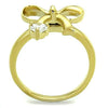 WildKlass Stainless Steel Ring IP Gold Women AAA Grade CZ Clear-WildKlass Jewelry